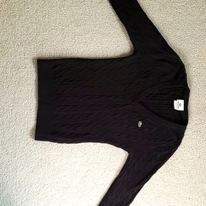 Lacoste cable v-neck sweater - Sz 38